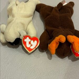 Ty Mini Beanie Babies- Lamb and Moose